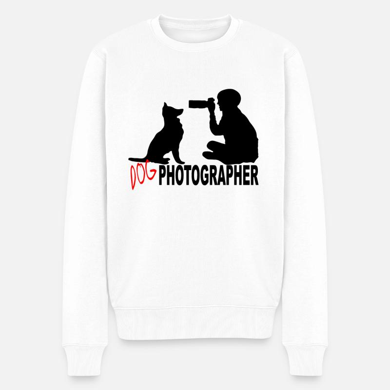 PHOTOGRAPHE CHIEN - Pull Premium bio Homme - blanc
