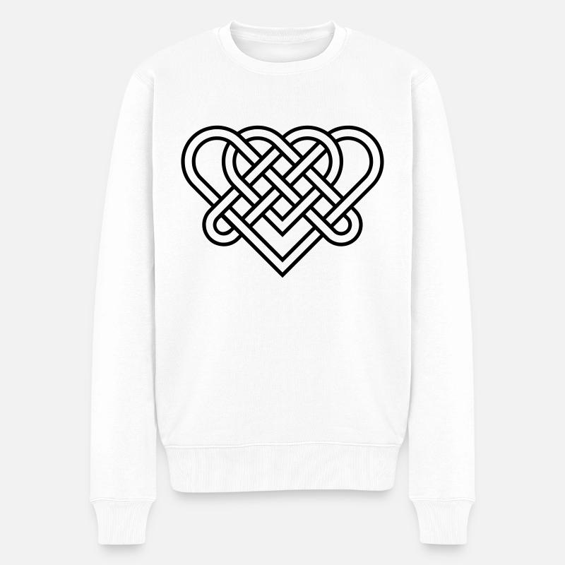 Coeur celtique - Pull Premium bio Homme - blanc