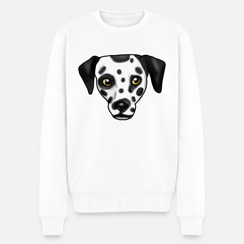 Dalmatiens - Pull Premium bio Homme - blanc