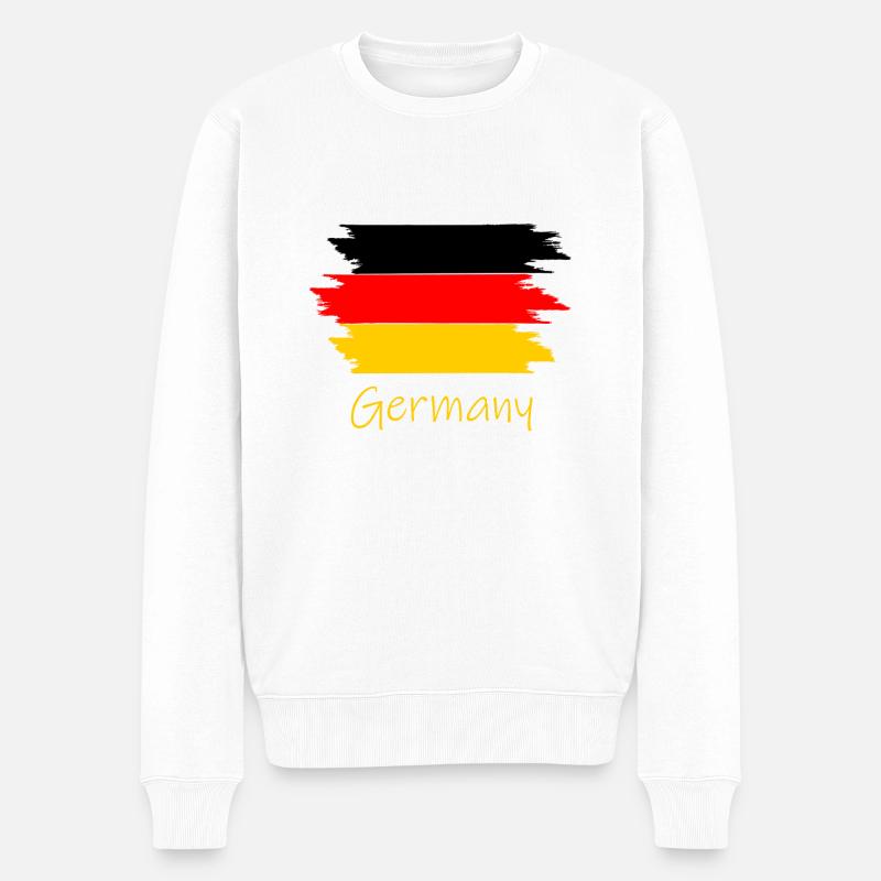 Germany - Männer Premium Bio Pullover - Weiß