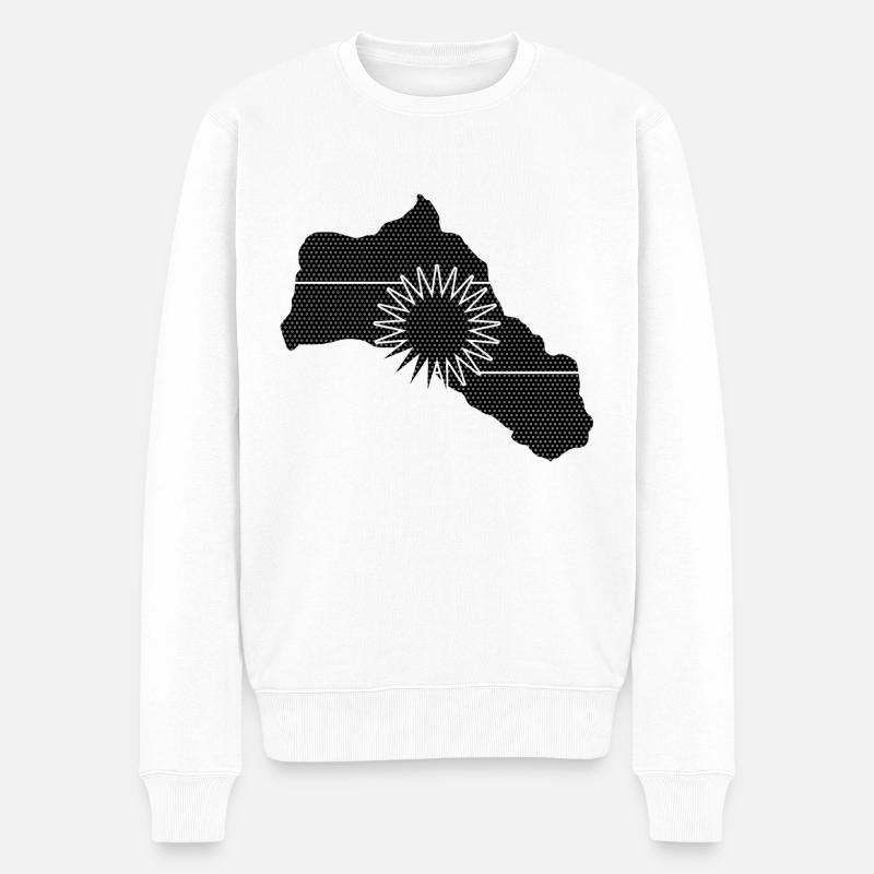 Flagge Geschenk Kurdistan Kurdisch Kurde Heimat - Männer Premium Bio Pullover - Weiß