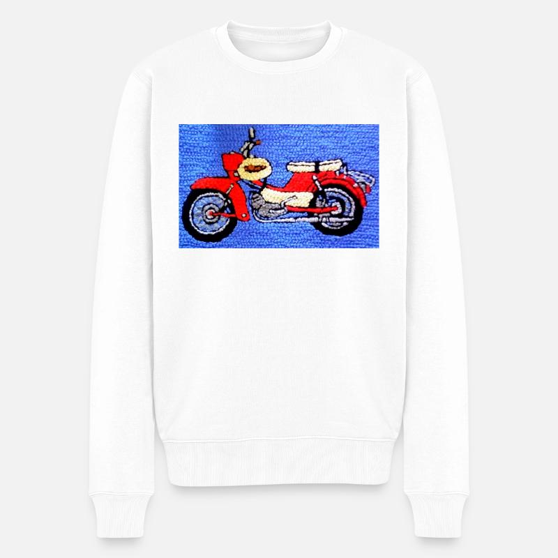 Kultmoped DDR - Männer Premium Bio Pullover - Weiß