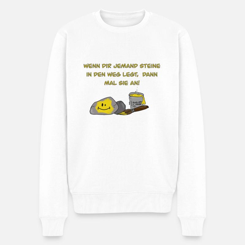 Pierres - Pull Premium bio Homme - blanc