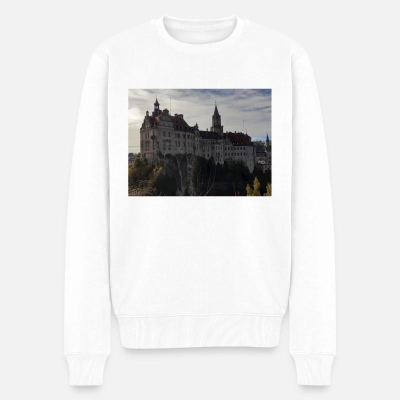 Schloss Sigmaringen - Männer Premium Bio Pullover - Weiß