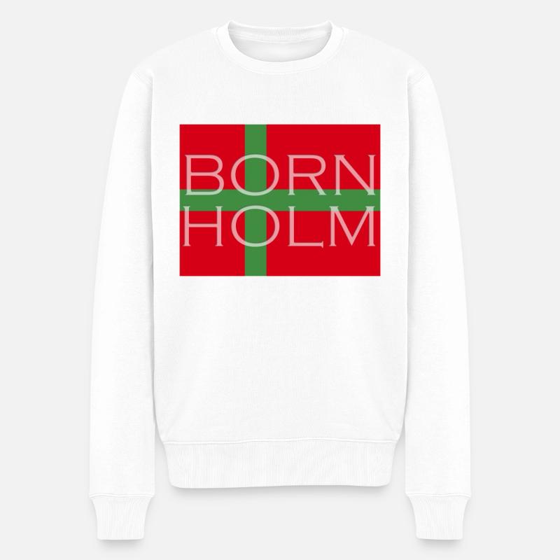 bornholm design - Männer Premium Bio Pullover - Weiß