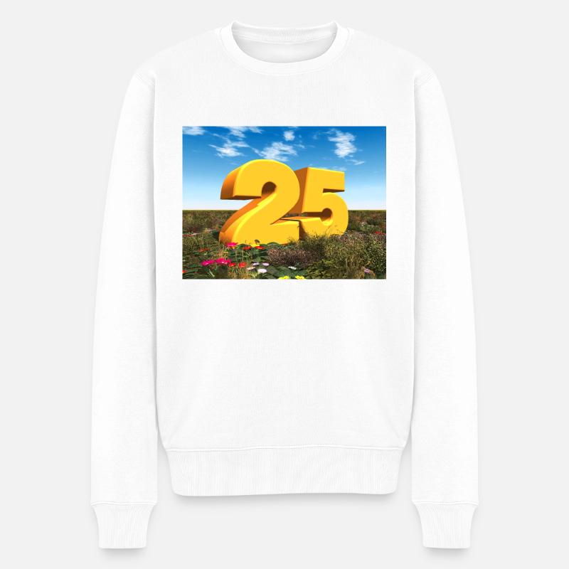 Année 25 - Pull Premium bio Homme - blanc
