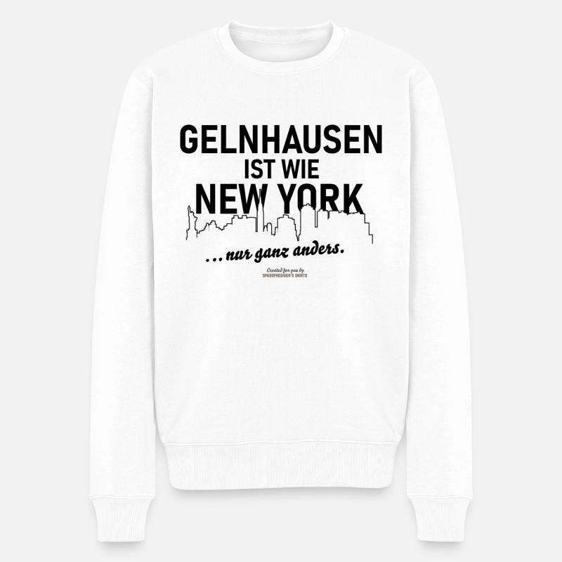 Gelnhausen - Männer Premium Bio Pullover - Weiß