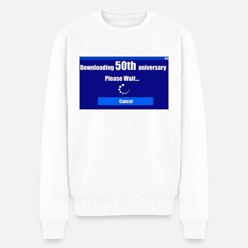 50-jähriges Jubiläum - Männer Premium Bio Pullover - Weiß