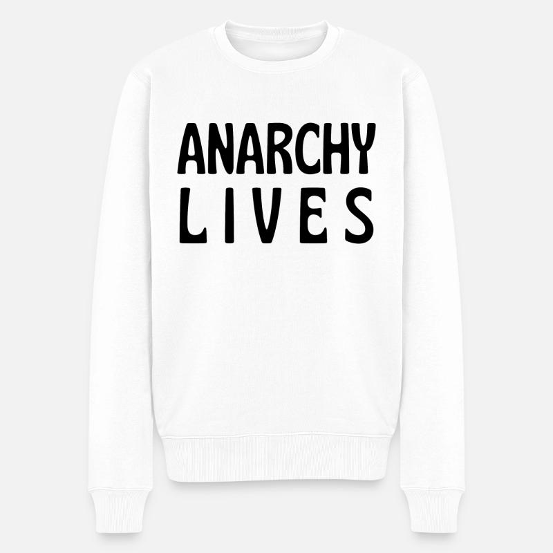 anarchy lives - Pull Premium bio Homme - blanc
