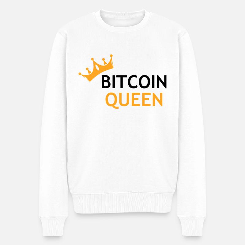 Crypto Bitcoin Trading - Pull Premium bio Homme - blanc