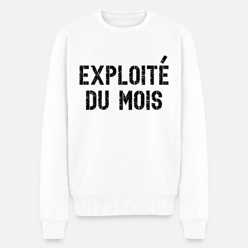 exploité du mois - Pull Premium bio Homme - blanc