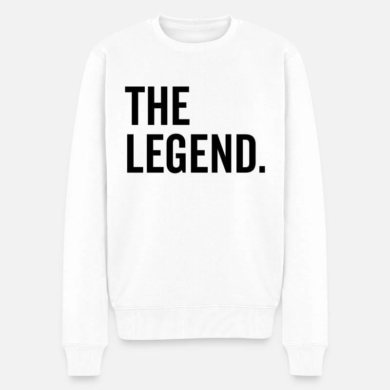 Die Legende - Männer Premium Bio Pullover - Weiß