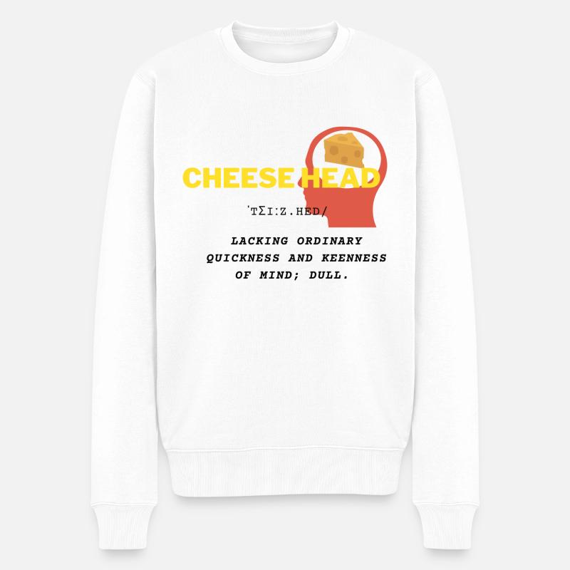 tête de fromage - Pull Premium bio Homme - blanc