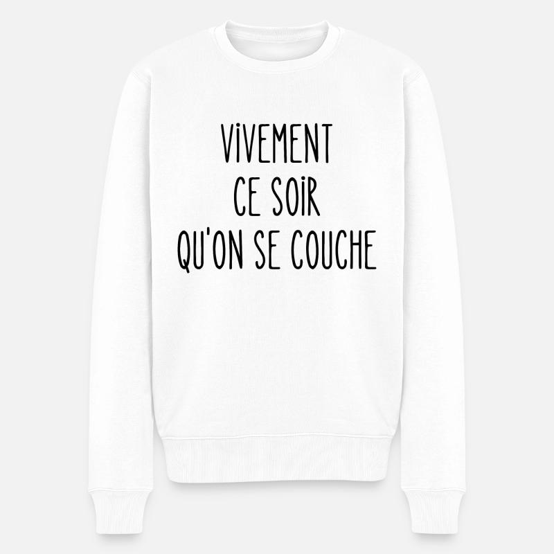 vivement ce soir - Pull Premium bio Homme - blanc