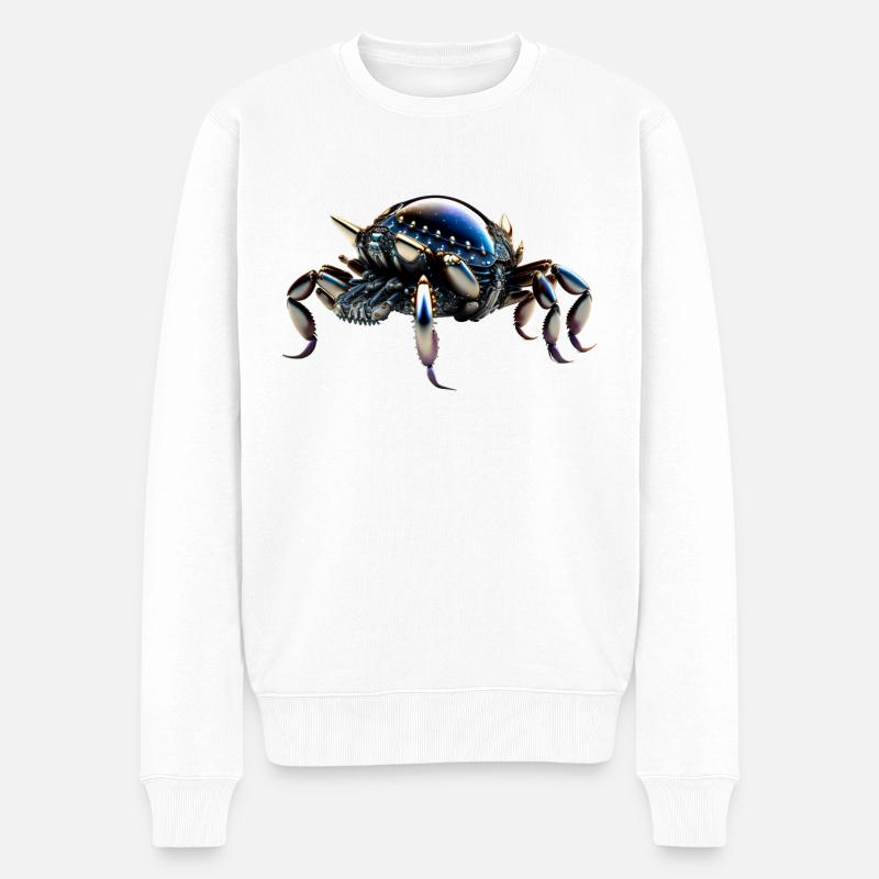 Roboter Krebs - Männer Premium Bio Pullover - Weiß