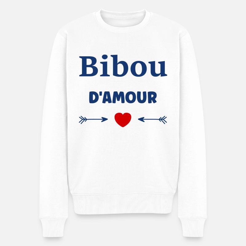 bibou - Pull Premium bio Homme - blanc