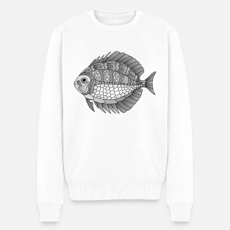 Poisson - Pull Premium bio Homme - blanc