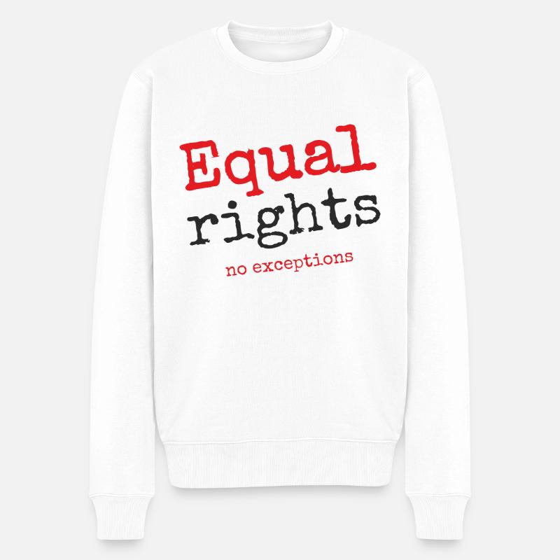 Égalité des droits, pas d’exceptions - Pull Premium bio Homme - blanc