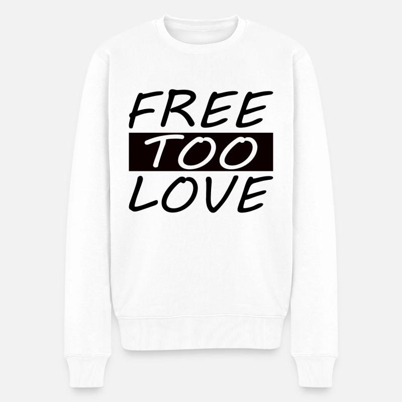 Libre d’aimer - Pull Premium bio Homme - blanc