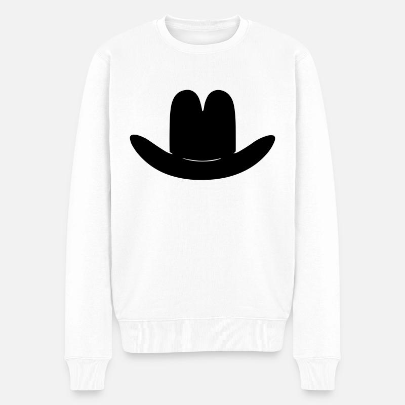 Hut - Männer Premium Bio Pullover - Weiß