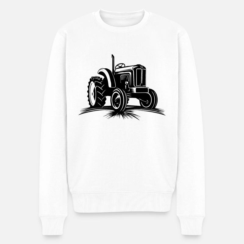 Traktor - Männer Premium Bio Pullover - Weiß