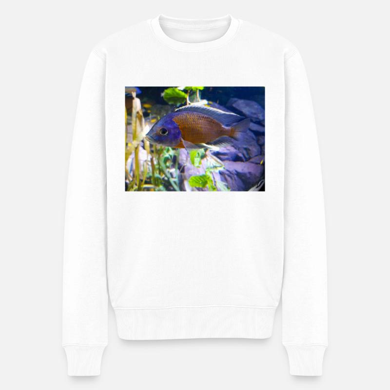 Copadichromis borleyi Buntbarsch - Männer Premium Bio Pullover - Weiß