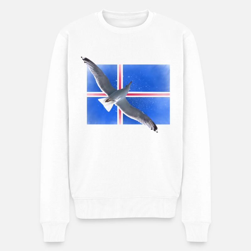 Mouette d’Iseland - Pull Premium bio Homme - blanc