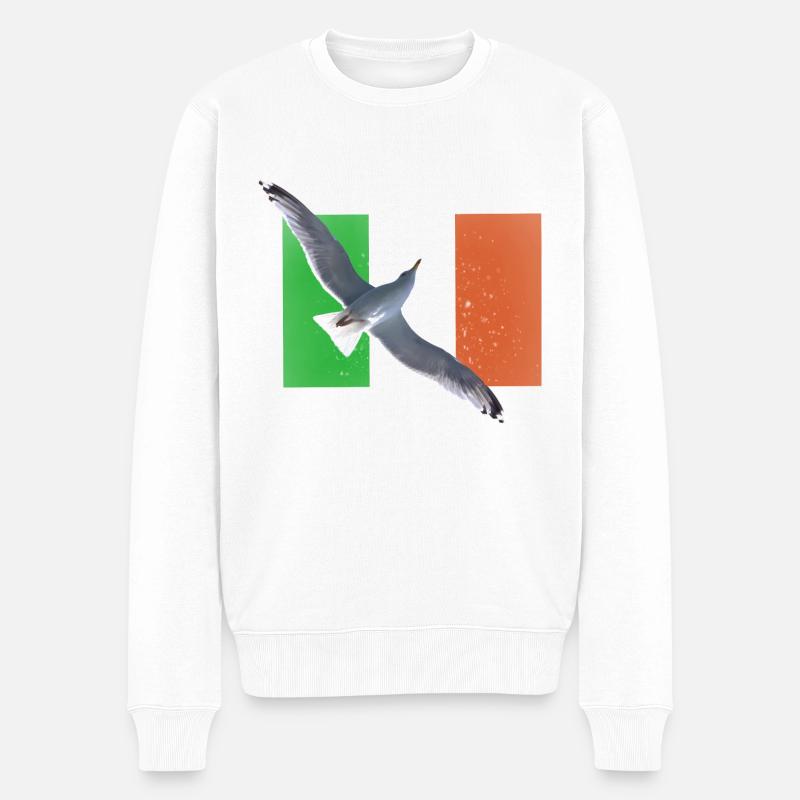 Irlande Irlande Mouette - Pull Premium bio Homme - blanc