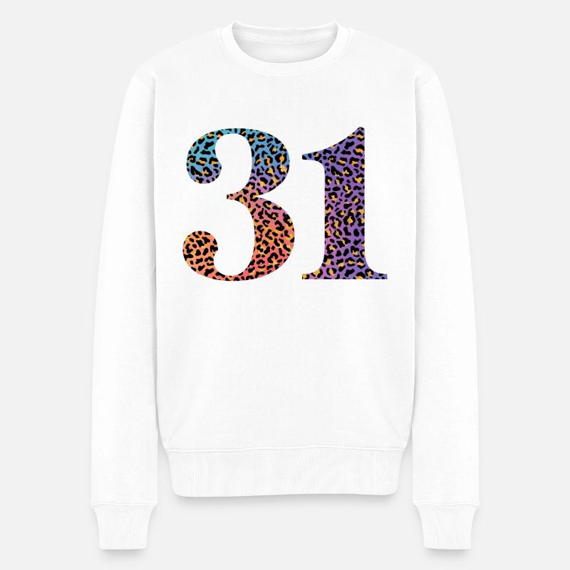 31e anniversaire léopard - Pull Premium bio Homme - blanc