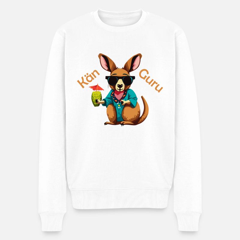 Kän Guru - Männer Premium Bio Pullover - Weiß