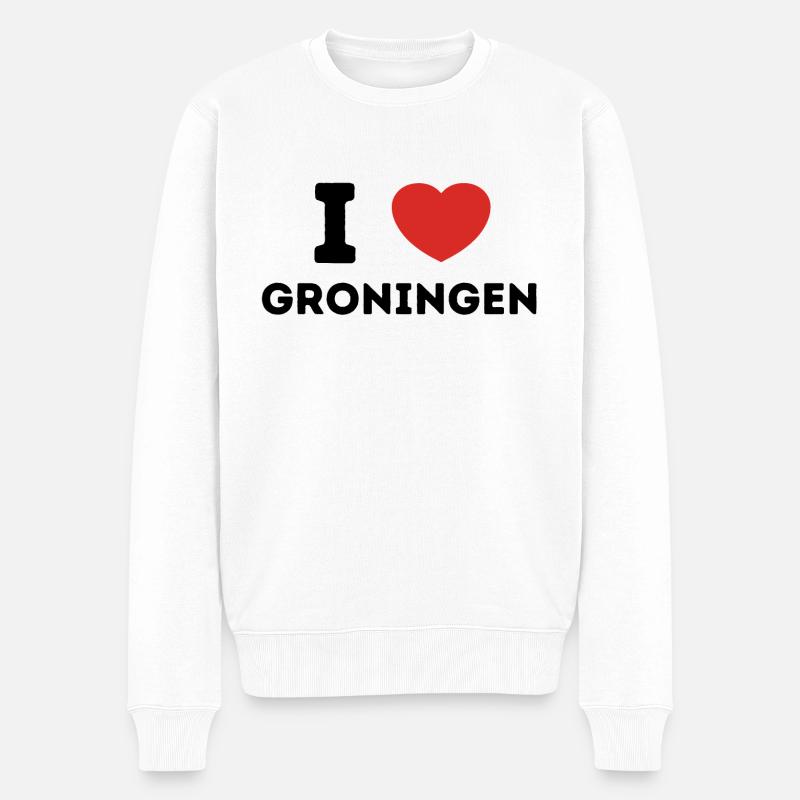 J’aime Groningue Pays-Bas - Pull Premium bio Homme - blanc