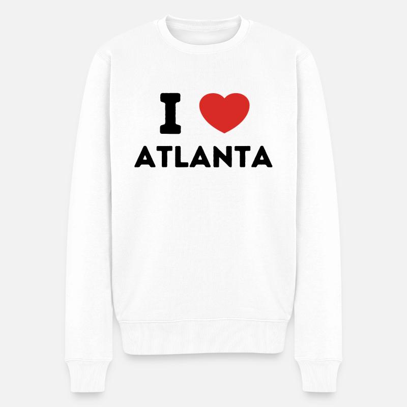 I Love Atlanta, États-Unis - Pull Premium bio Homme - blanc