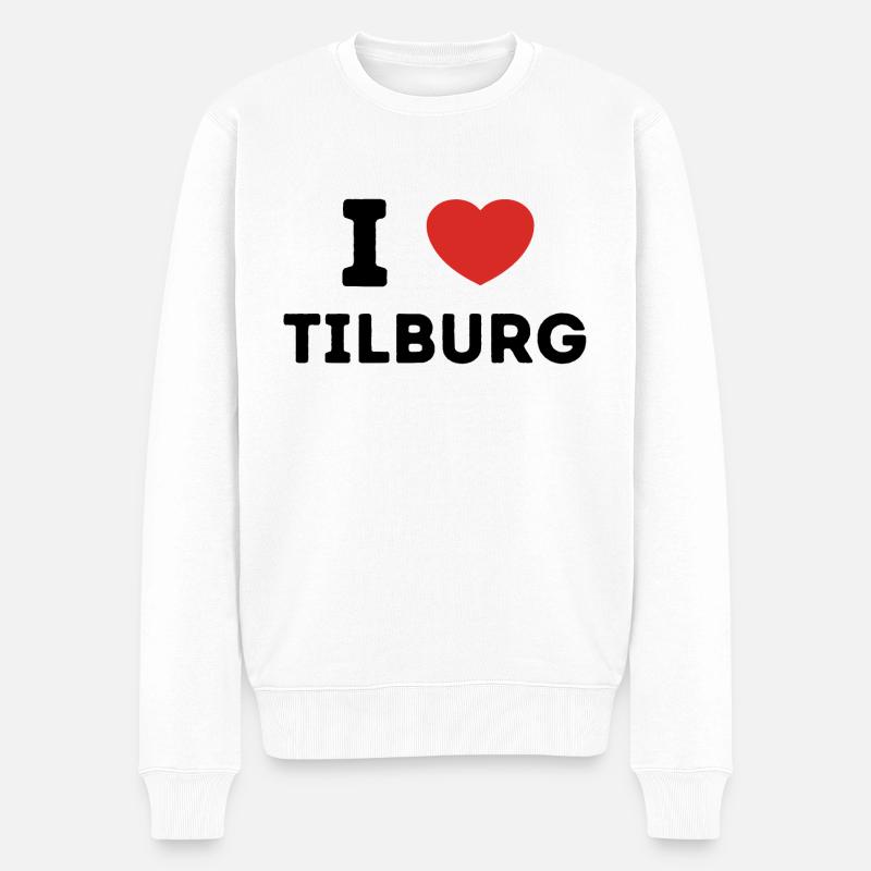 I Love Tilburg Pays-Bas - Pull Premium bio Homme - blanc