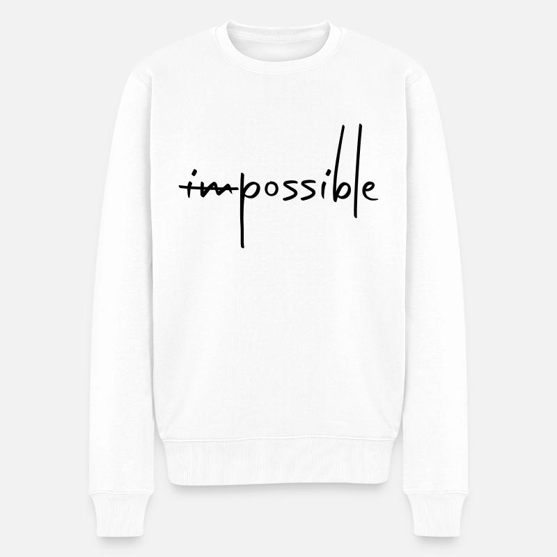 IMPOSSIBLE POSSIBLE - Pull Premium bio Homme - blanc