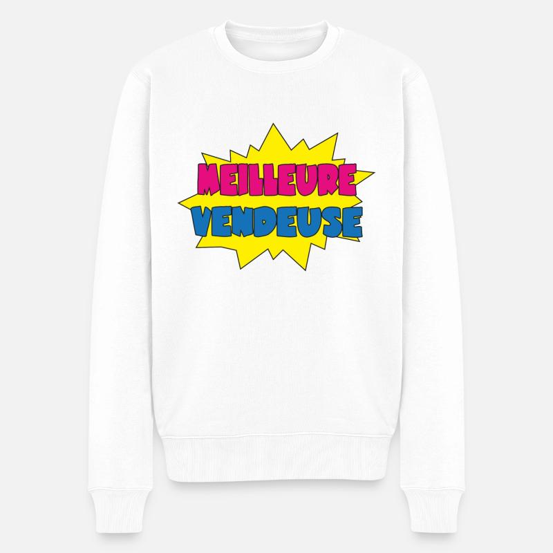 MEILLEURE VENDEUSE - Pull Premium bio Homme - blanc