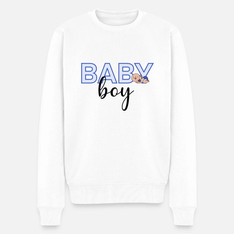 Baby Boy - Männer Premium Bio Pullover - Weiß