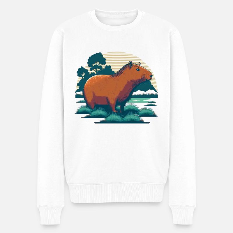Capybara - Pull Premium bio Homme - blanc