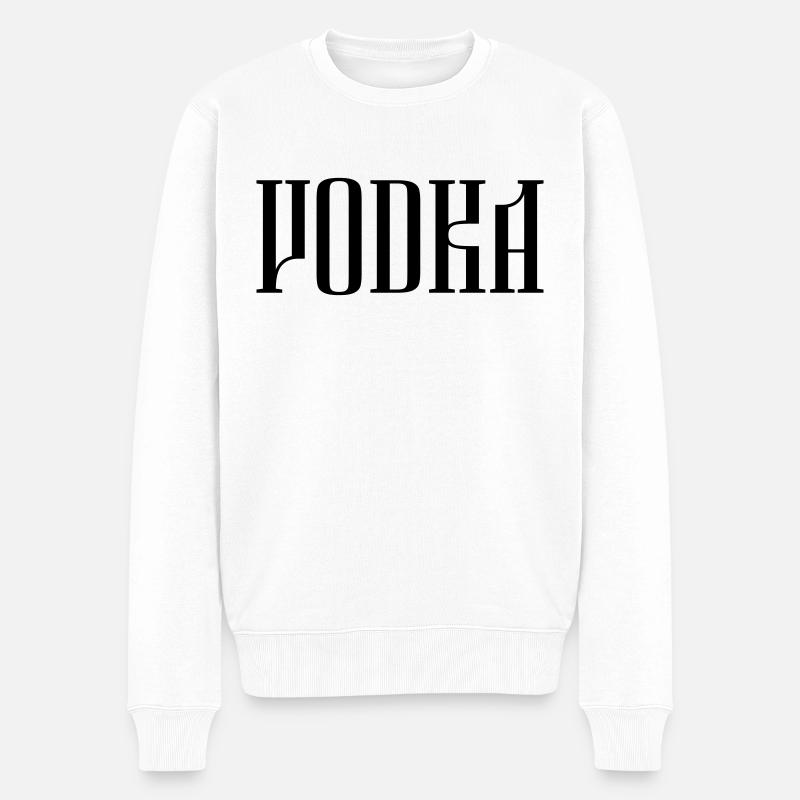 Vodka - Männer Premium Bio Pullover - Weiß