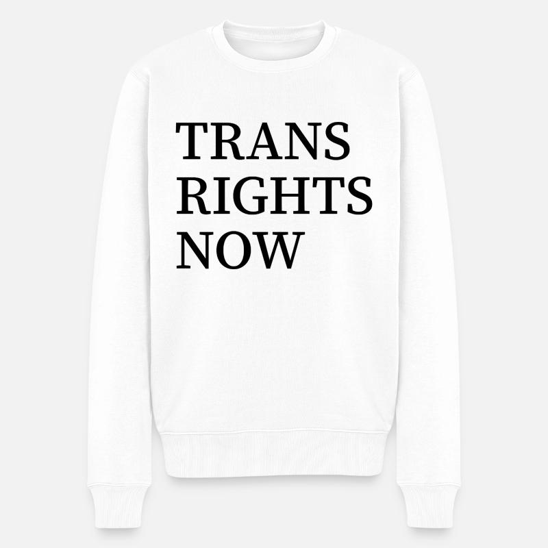 Les droits des trans maintenant - Pull Premium bio Homme - blanc