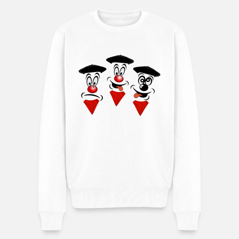 basque design - Pull Premium bio Homme - blanc