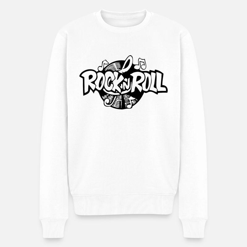 Rock n Roll - Pull Premium bio Homme - blanc
