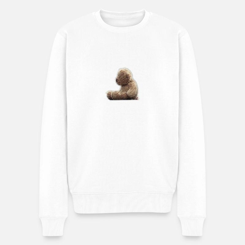 Teddybär - Männer Premium Bio Pullover - Weiß