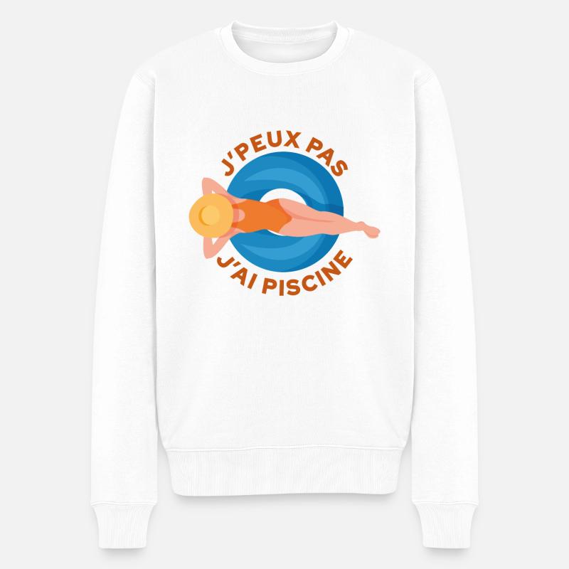 J'peux pas j'ai piscine - Pull Premium bio Homme - blanc