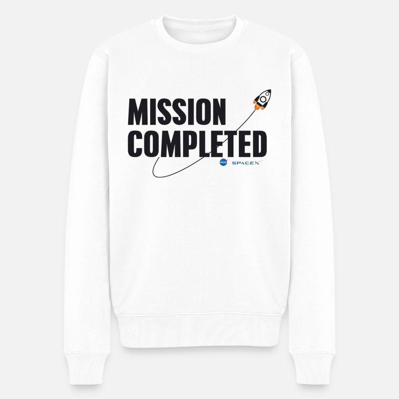 Mission Completed Spacex & - Männer Premium Bio Pullover - Weiß