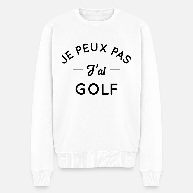 Je peux pas j'ai golf - Pull Premium bio Homme - blanc