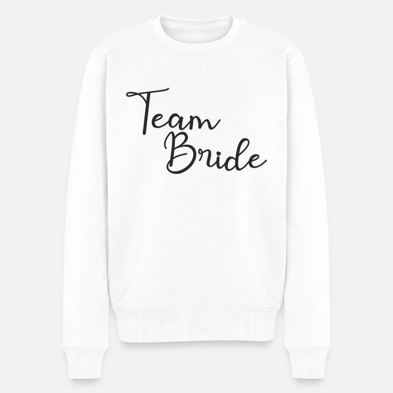 Team Bride - Männer Premium Bio Pullover - Weiß