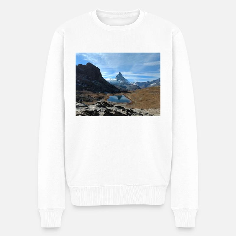 Matterhorn - Männer Premium Bio Pullover - Weiß