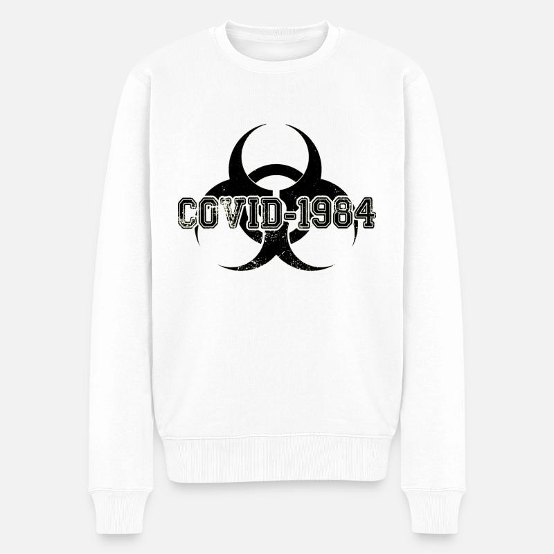 covid - Pull Premium bio Homme - blanc
