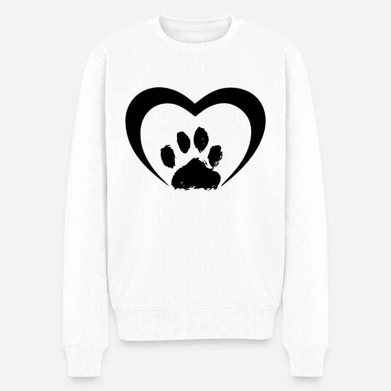 Hund Dog - Männer Premium Bio Pullover - Weiß