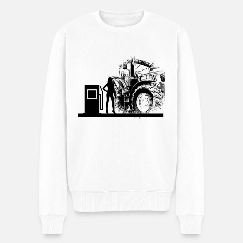 Tracteur - Pull Premium bio Homme - blanc